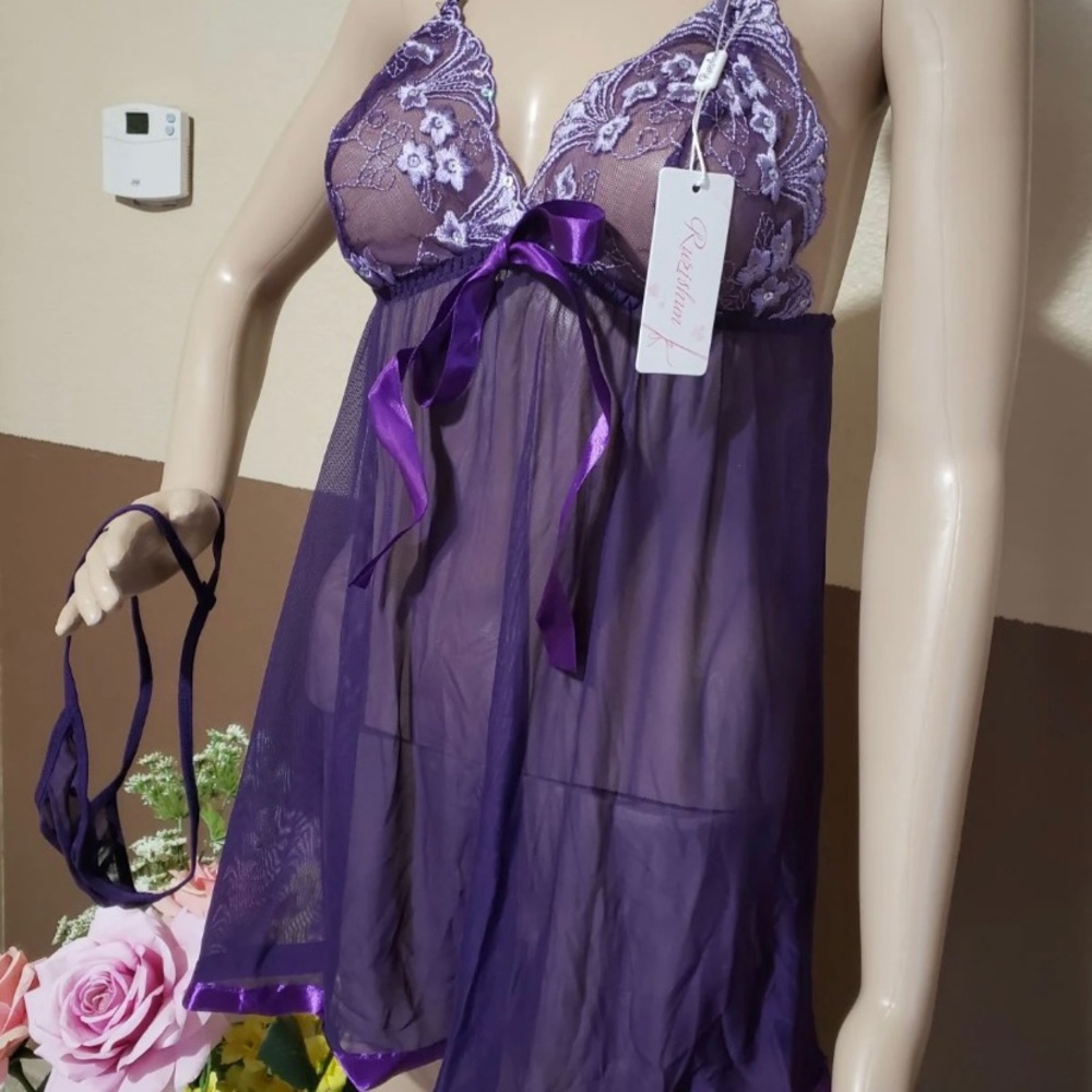 SEXY PURPLE LINGERIE SET SIZE SMALL